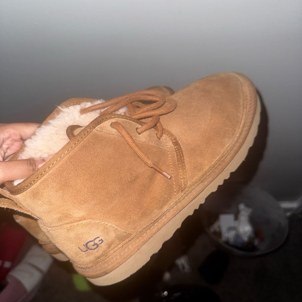 UGG Chestnut Suede Lace-Up Boots